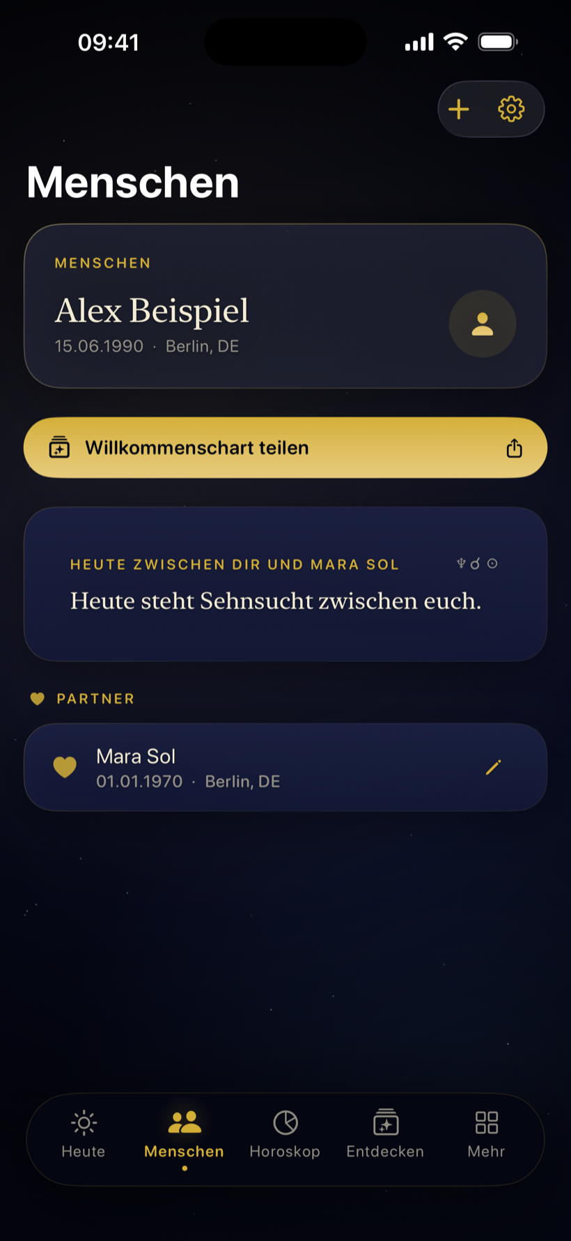 Synastrie: zwei Charts im Vergleich