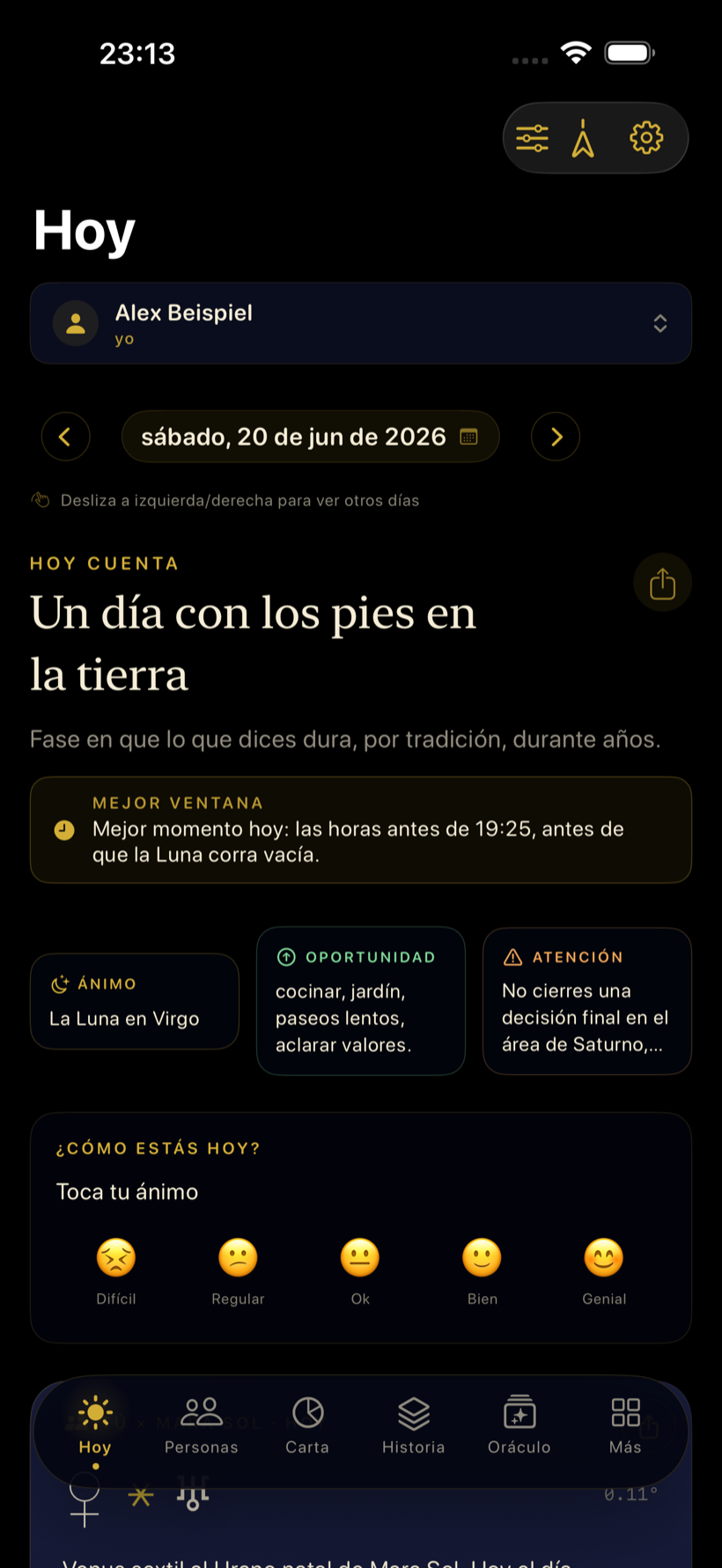 Tu día, desde la mecánica real