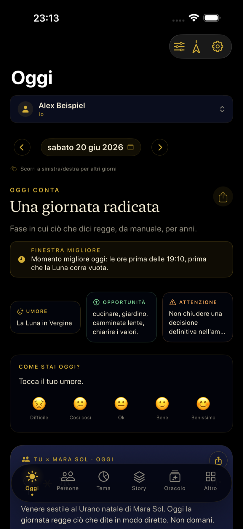 La tua giornata, dalla meccanica reale