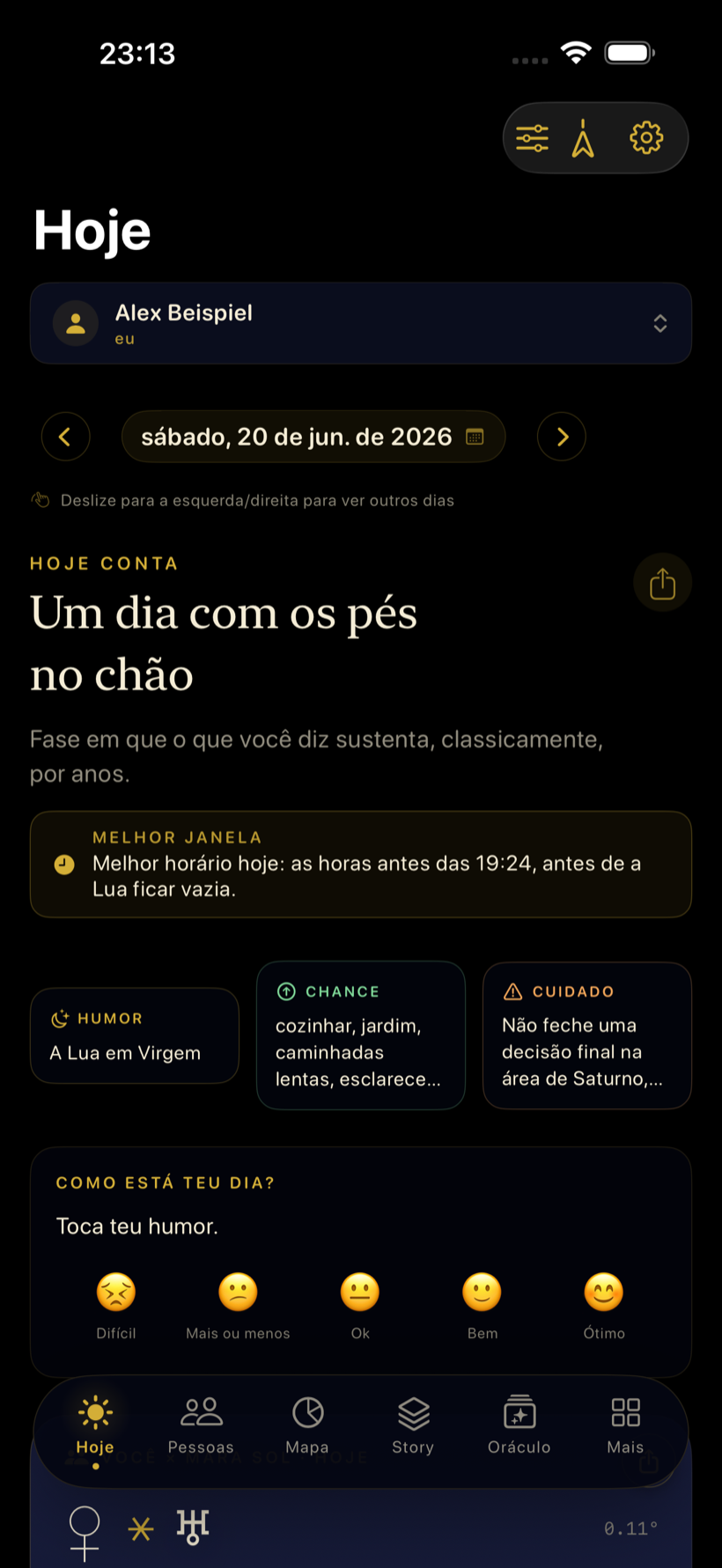 Seu dia, de mecânica real